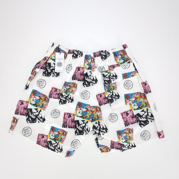Swiminista x JPH Art Toss Print Swim Trunks Mid-Length Board Shorts Size M NWT​ - Picture 4 of 16